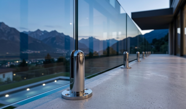 Stainless Steel Core-Drilled Glass Spigot